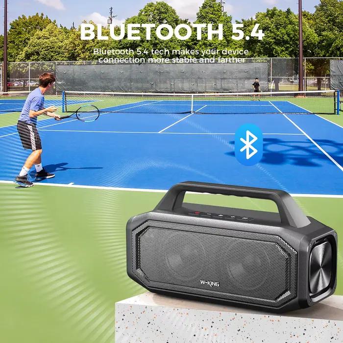 W-KING BT261 haut-parleur sans fil Bluetooth Portable 80W, IPX6 étanche fort avec Boost de basse, ap