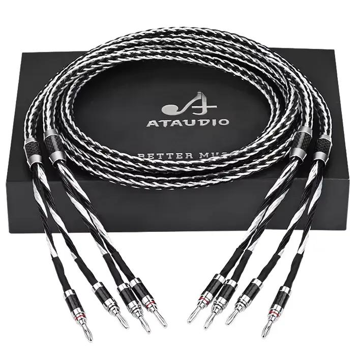 Câble de haut-parleur HIFI OCC, amplificateur hybride argent, câble de connexion audio, câble de hau