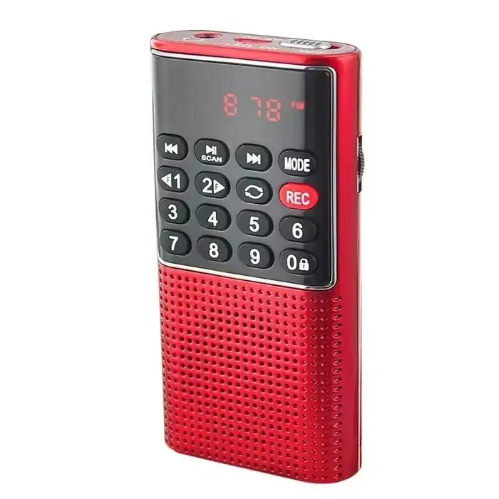 VIKEFON – Mini radio FM portable, haut-parleur sans fil, lecteur de musique MP3 avec prise en charge