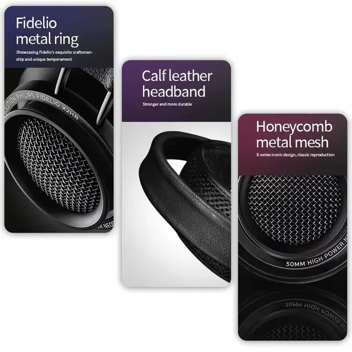 Original Philips X2HR Fidelio HiFi stéréo casque monté sur la tête confort musique filaire casque or
