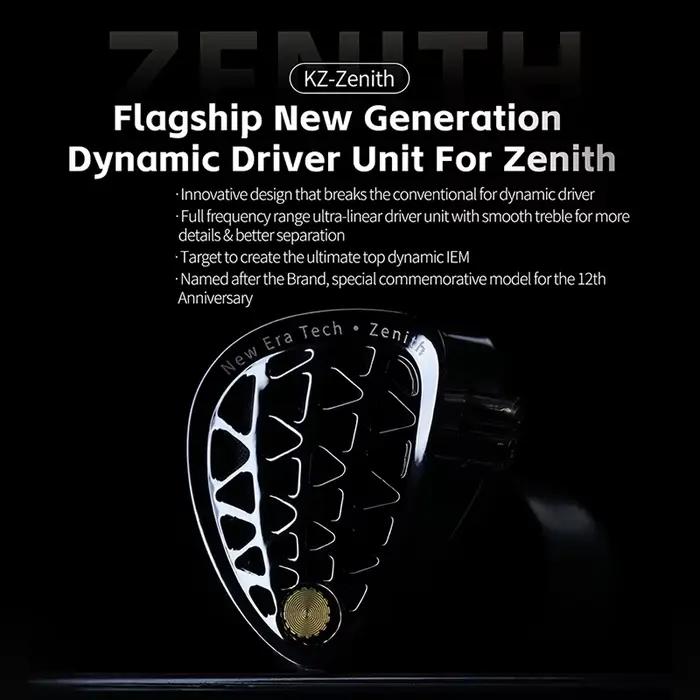 KZ Zenith écouteurs intra-auriculaires réglables haut de gamme casque en métal pilote dynamique lEMs