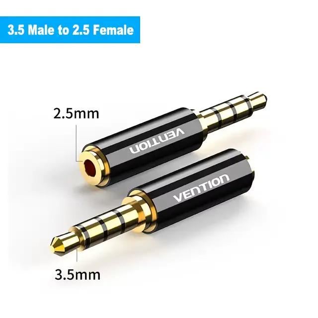 Vention – adaptateur Audio stéréo, Jack 3.5mm à 2.5mm mâle à femelle, pour haut-parleur, ordinateur 