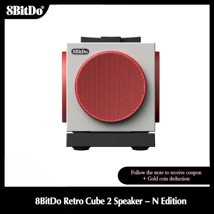 8BitDo Retro Cube 2 Speaker, Bluetooth/2.4g/filaire avec station de charge pour clavier, souris et a
