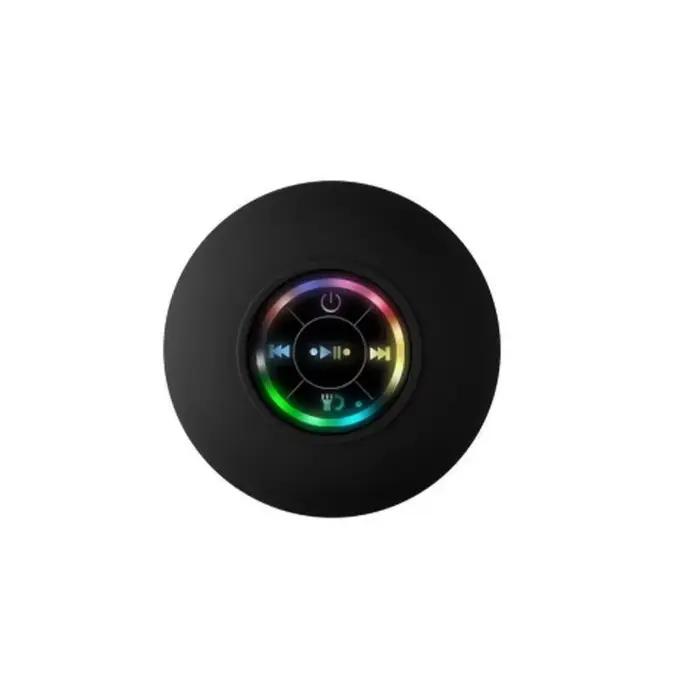 Mini haut-parleur Bluetooth Portable, étanche, ventouse, sans fil, mains libres, lumière LED éclairé