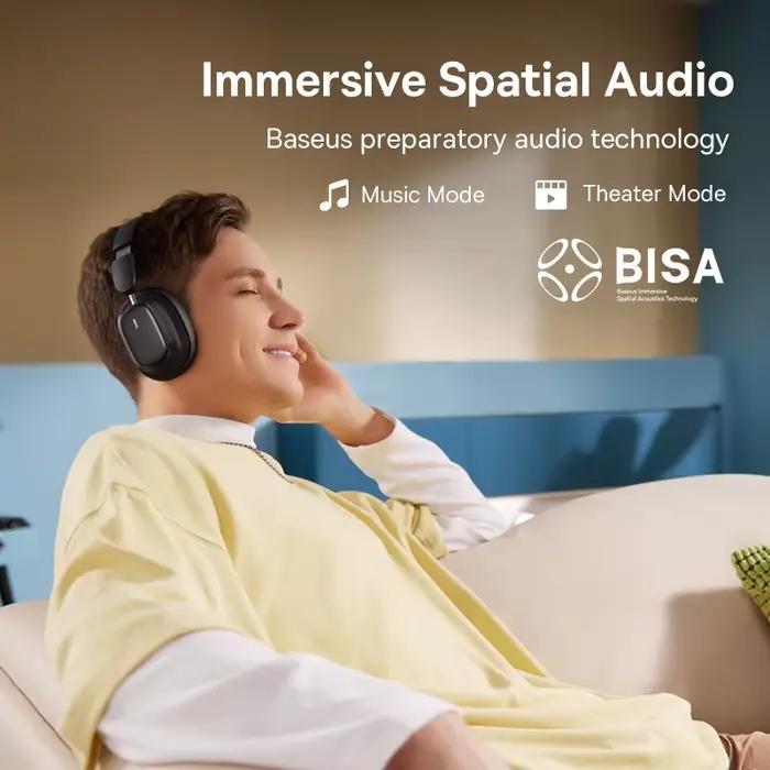 Bas192.- Bowie H1i Casque sans fil Bluetooth 5.3, Écouteurs ANC, Écouteurs antibruit, HiFi 3D Audio,