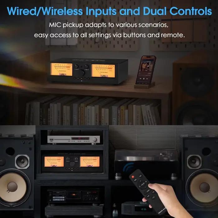 Douk Audio-Amplificateur VU3PRO, sélecteur de haut-parleur avec VU-mètre, boîtier de commutation 2 e
