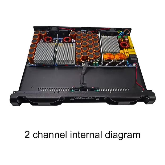 Amplificateur de puissance numérique professionnel 4x1800W classe D Audio stéréo DJ pré-caisson de b