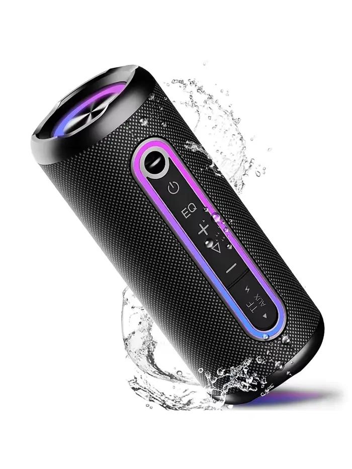 Haut-parleur Bluetooth Portable, étanche IPX7, sans fil, avec son puissant 30W, lumières clignotante