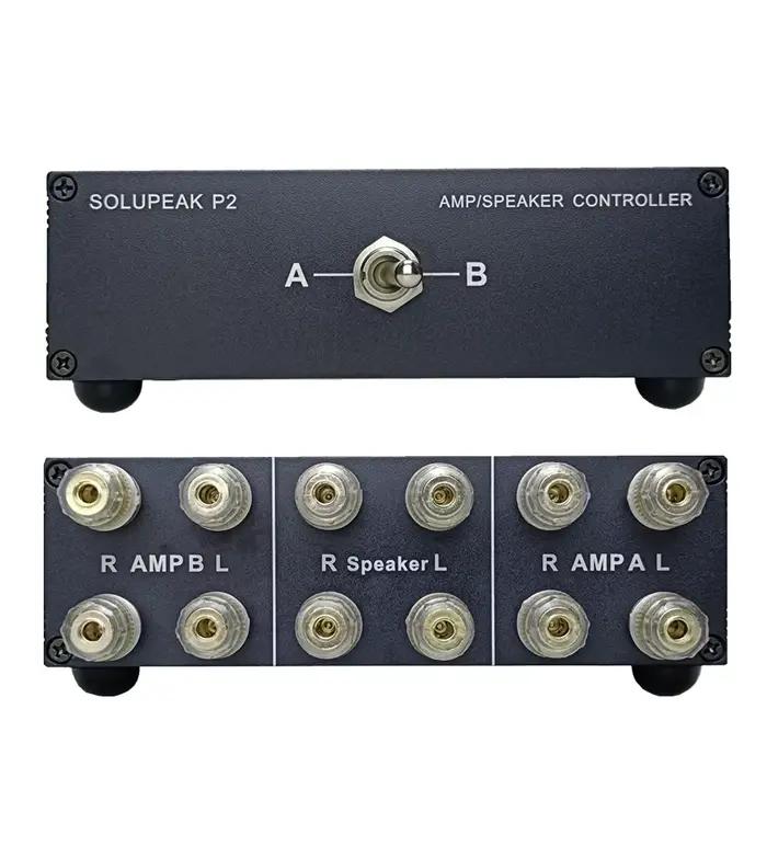 SOLUPEAK P2 2(1)-en-1(2)-sortie amplificateur haut-parleur sélecteur commutateur séparateur 2 voies 