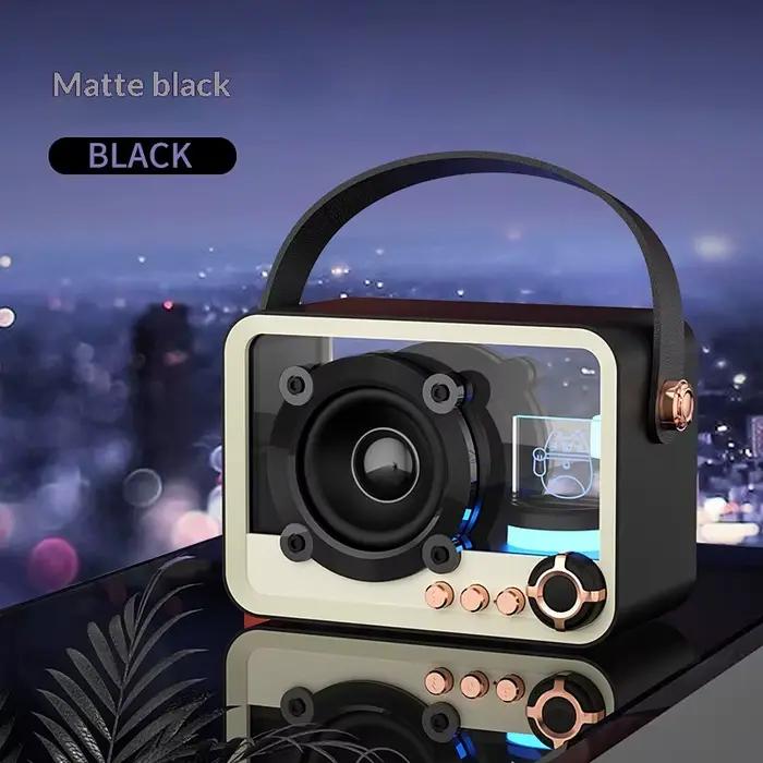 Haut-parleur sans fil transparent Mecha Bluetooth portable avec diaphragme de basses, subwoofer, mus