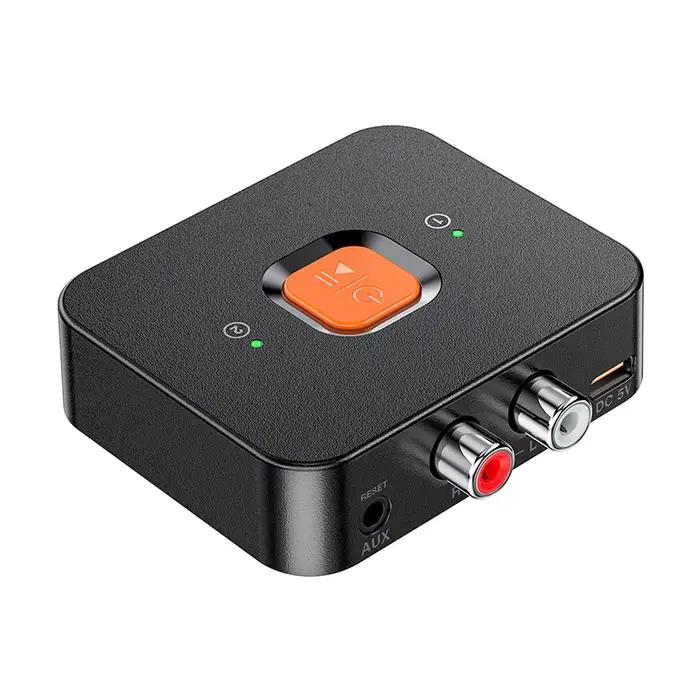 Récepteur Bluetooth 6.0, prise AUX 3.5mm, adaptateur sans fil RCA, micro intégré, musique stéréo, ad