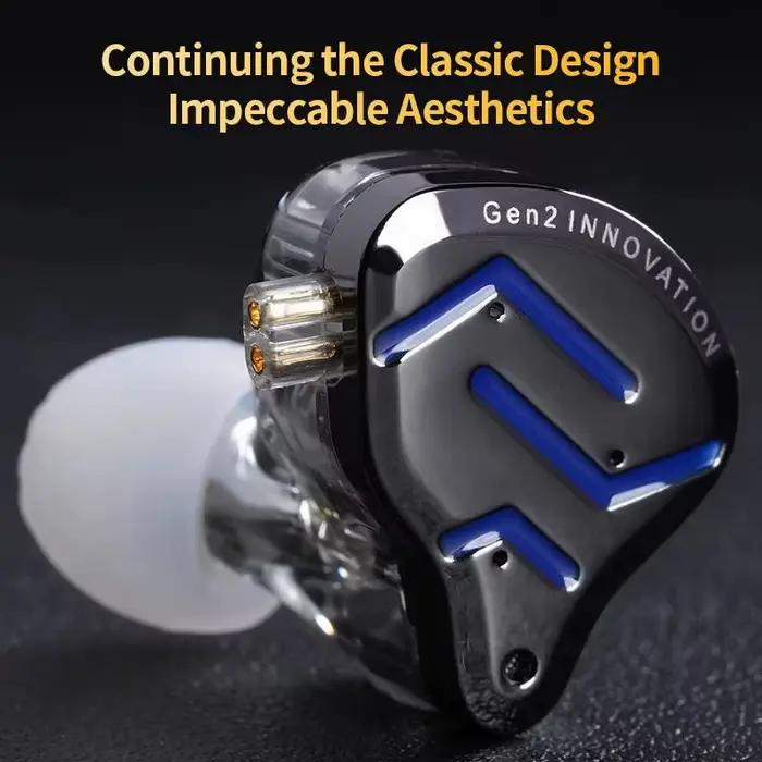 KZ ZSN PRO 2 Écouteurs intra-auriculaires hybrides filaires 1BA + 1DD en métal, HiFi Bass, pour le s