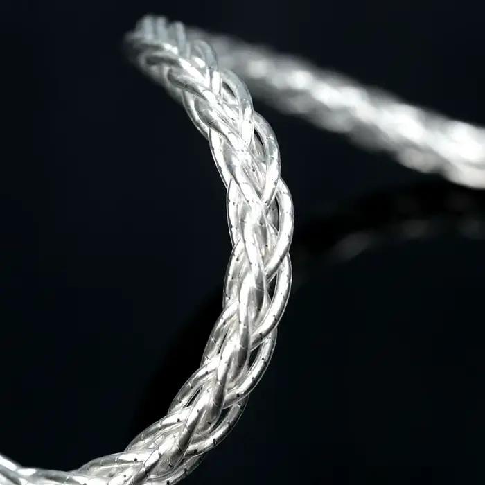 XINHS-Câble de mise à niveau pour écouteurs, plaqué argent, palladium, haute pureté, 8 brins, S06