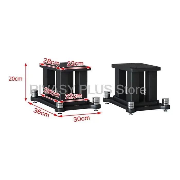 Support de haut-parleur 20-80cm, 2 pièces, cadre en acier 5x5CM, support Audio, Base ronde, étagère 