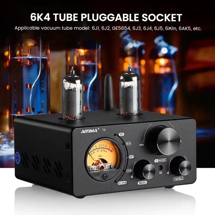 AIYIMA Audio T9 Bluetooth 5.0 amplificateur à Tube sous vide USB DAC récepteur stéréo COAX/OPT HiFi 
