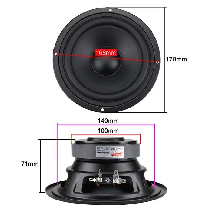 GHXAMP 7 pouces 178MM milieu basse haut-parleur unité 130W HIfi Mediant Home cinéma basses profondes