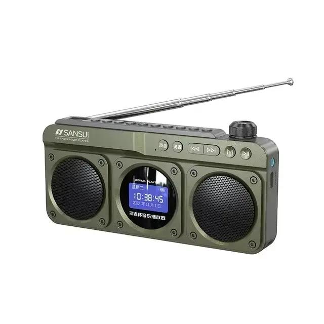 Radio FM sans fil, haut-parleurs Bluetooth portables, boîte à son étanche pour l'extérieur, concepti