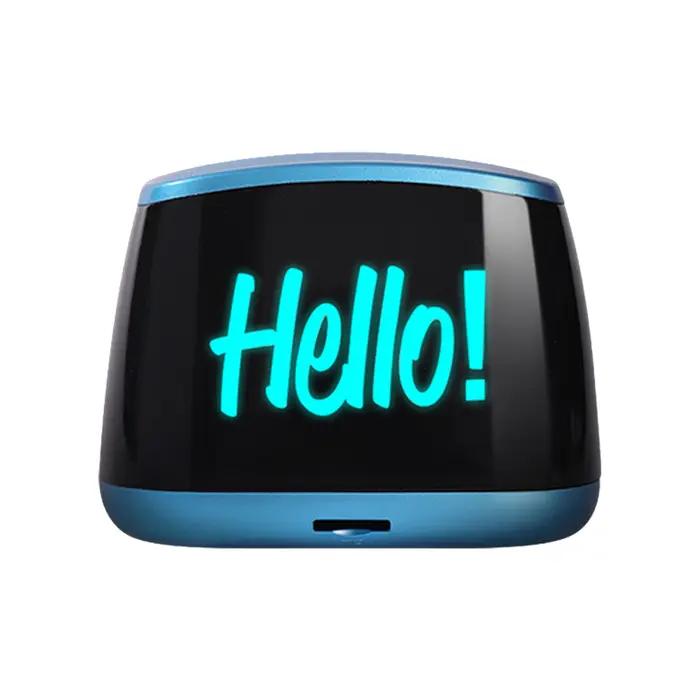 Mini haut-parleur Bluetooth personnalisé avec logo, sans fil, portable, avec lumière LED, cadeau pro