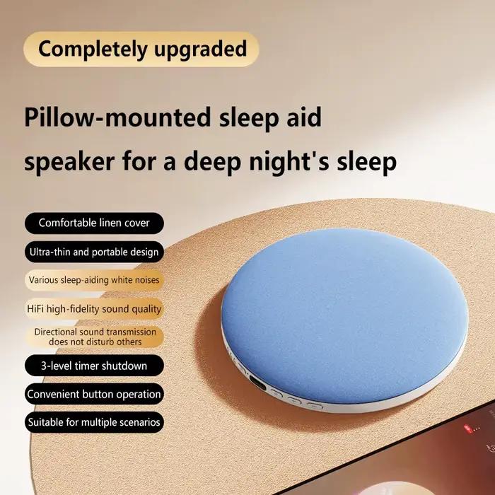 Haut-parleur Bluetooth portable pour oreiller, dispositif audio de chevet doux pour la relaxation et