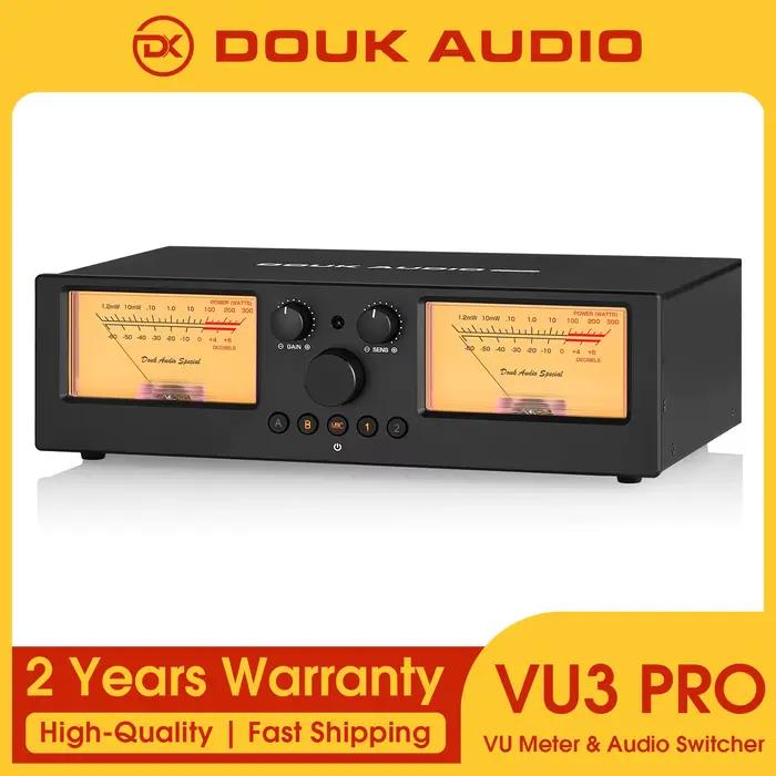 Douk Audio-Amplificateur VU3PRO, sélecteur de haut-parleur avec VU-mètre, boîtier de commutation 2 e