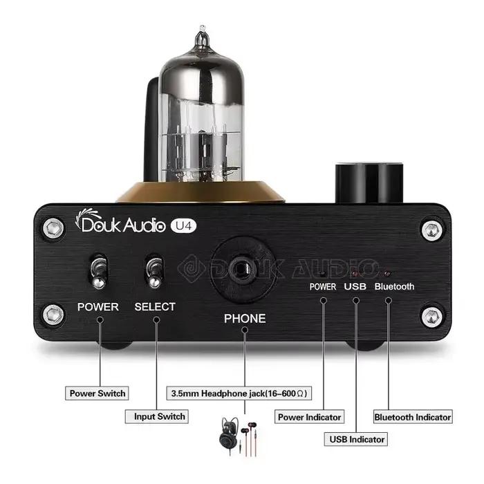 Douk – amplificateur de casque U4, Mini Tube Bluetooth 5.0, préampli Audio stéréo USB DAC, carte son