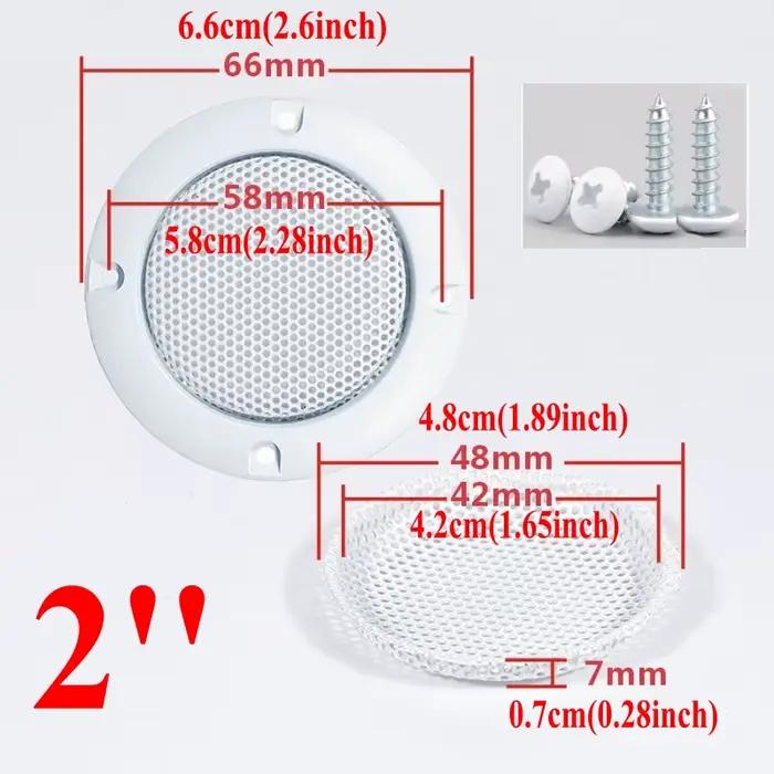 【 2-10 pouces 】 1 pièce Grille de protection en fil métallique pour haut-parleur blanc, cadre en pla