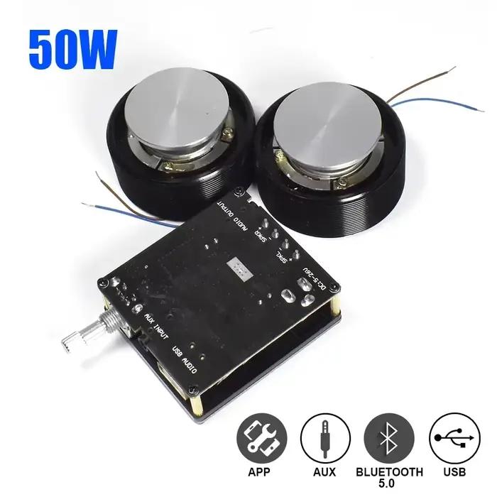 1 ensemble 50W 2.0 HIFI Vibration haut-parleur Portable stéréo Audio