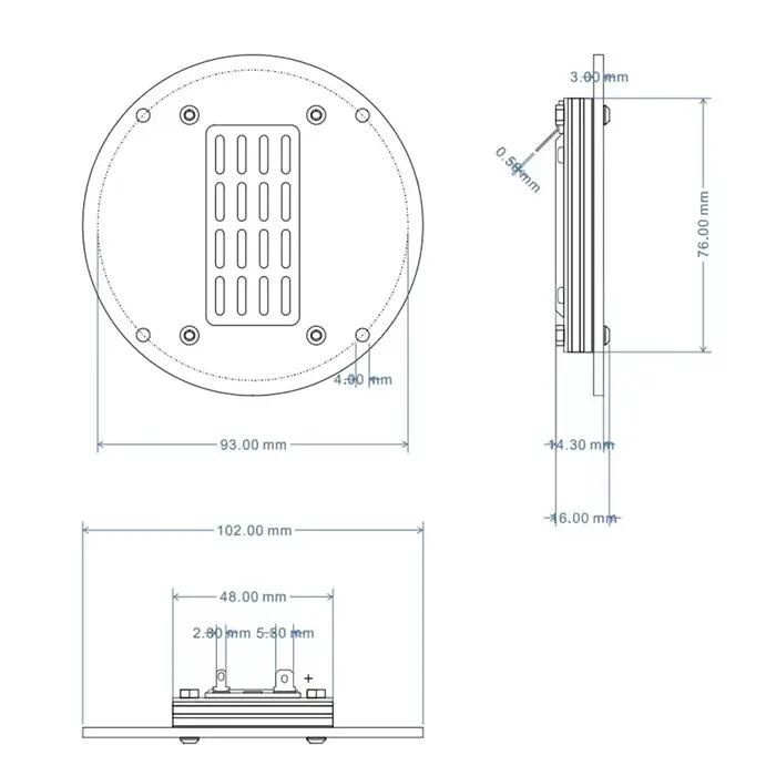 Haut-parleur tweeter à super ruban isodynamic aluminium pour système HiFi qualité sonore clarté musical soirée concert intime
