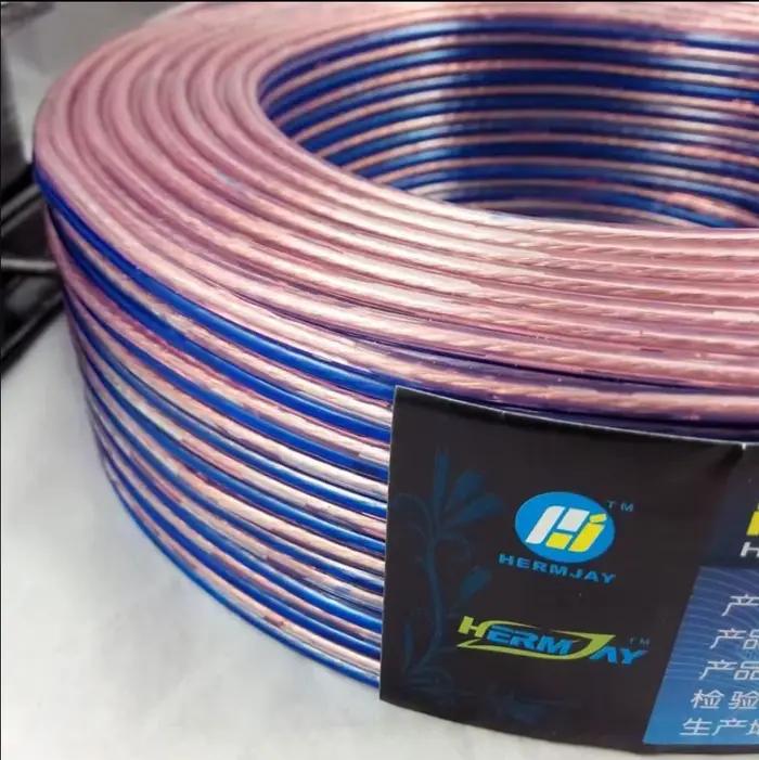 Câble de haut-parleur stéréo à noyau transparent haute qualité 300 fils