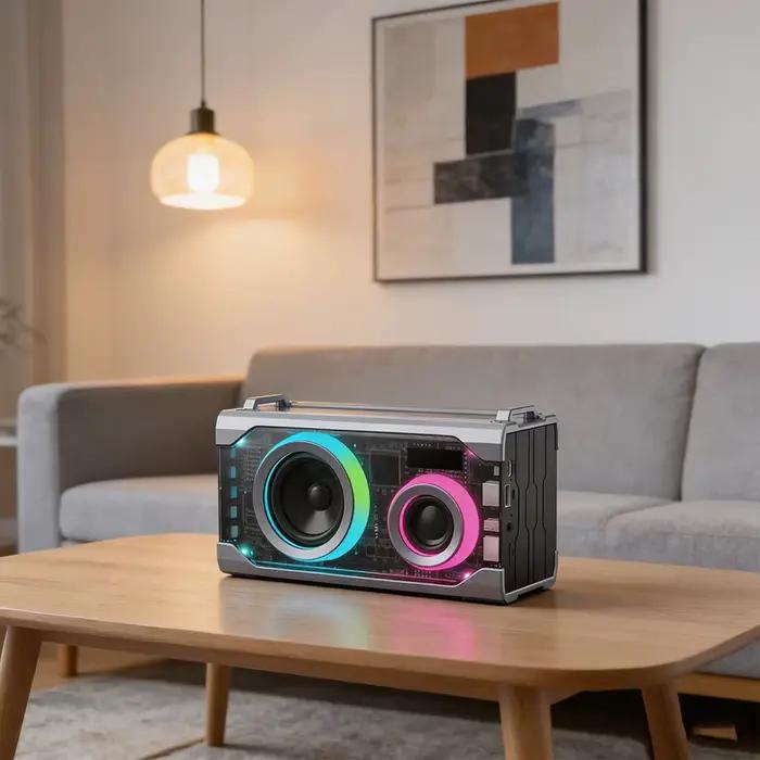 Haut-parleur coloré avec microphone
