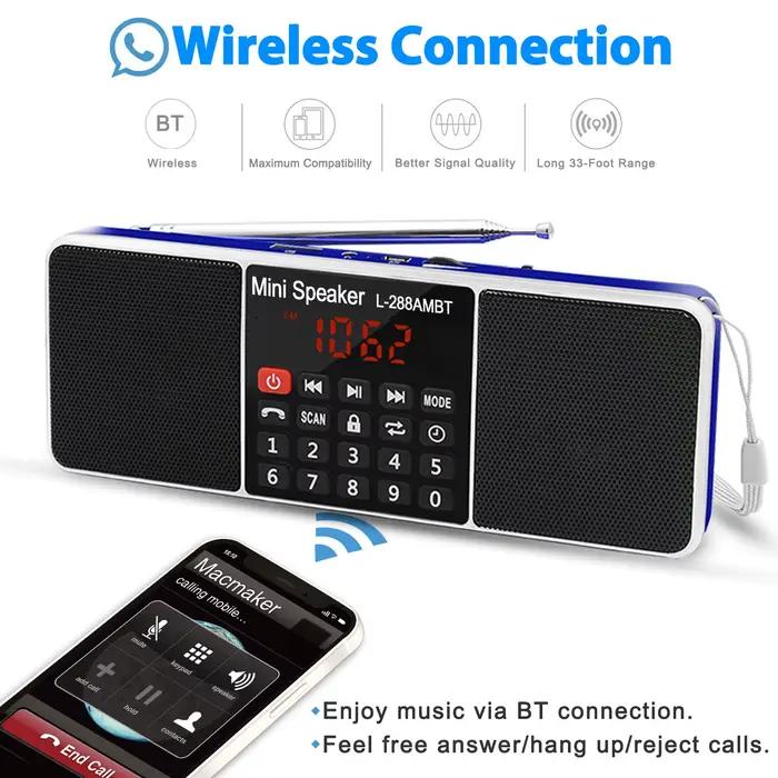 Radio portable AM FM, haut-parleur Bluetooth