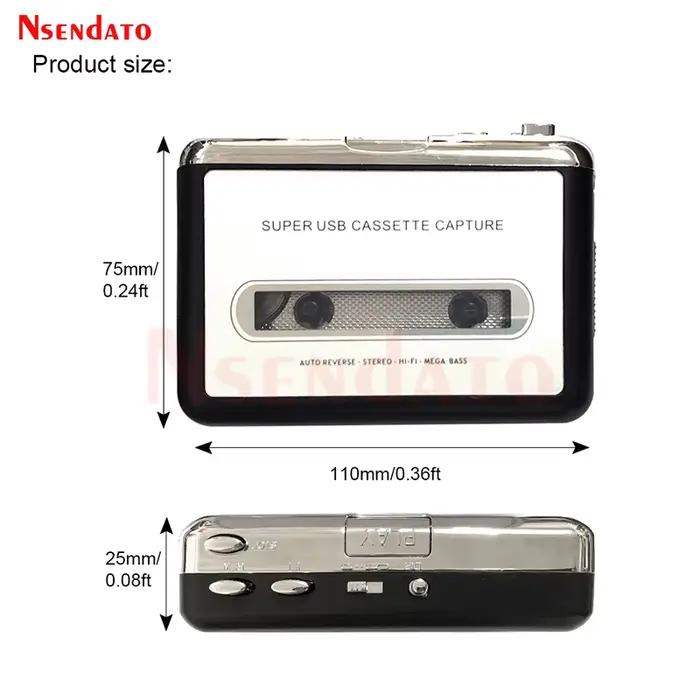 Lecteur de cassettes USB C Portable
