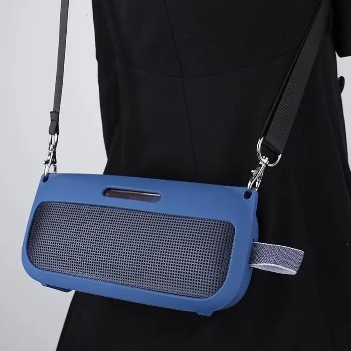 Étui de protection en silicone pour haut-parleur Bose Soundlink Flex résistant aux chocs et aux chutes, pour randonnées, voyages et utilisation quotidienne