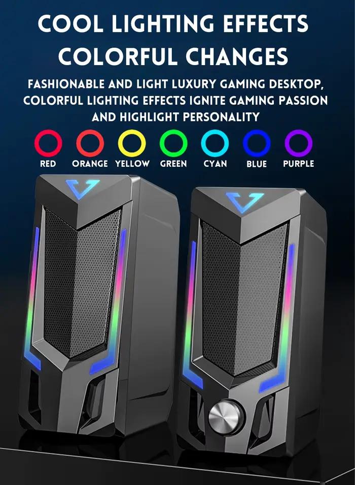 Haut-parleur d'ordinateur Bluetooth RVB