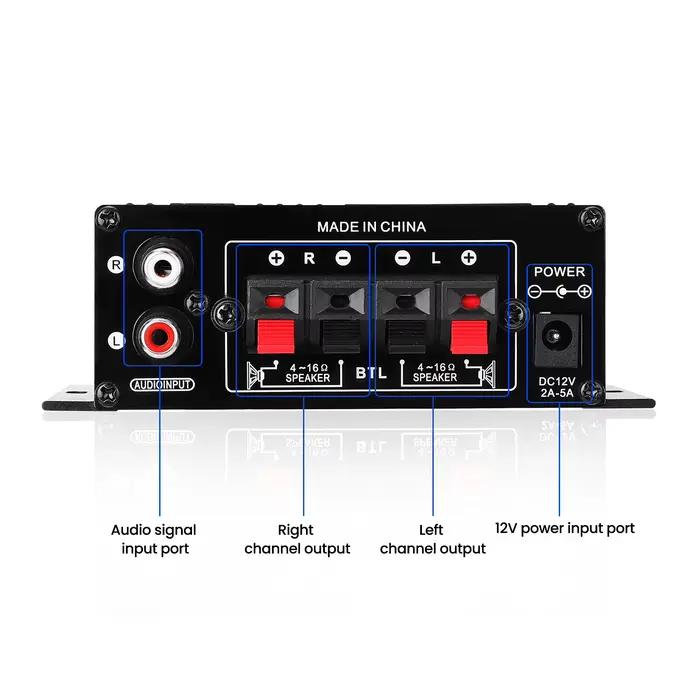 Mini amplificateur de puissance stéréo Audio à 2 canaux
