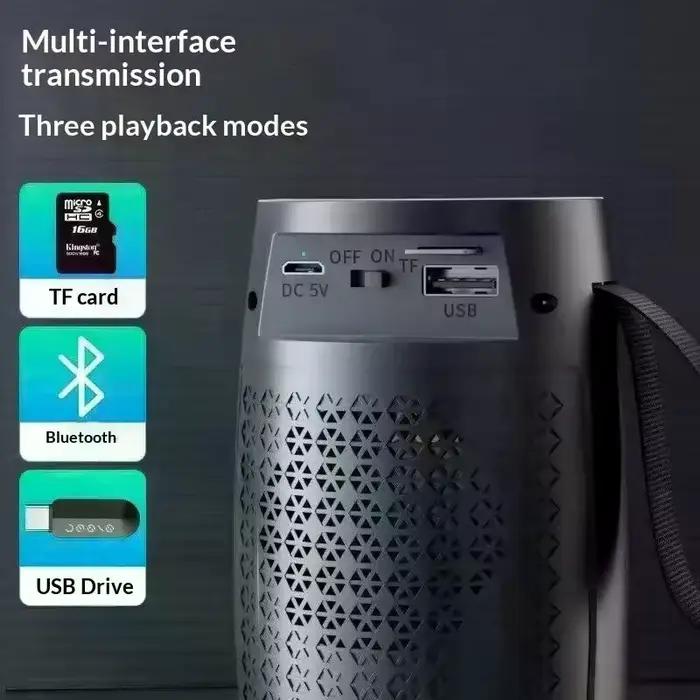 Haut-parleur Bluetooth sans fil portable - Subwoofer à basses profondes et volume élevé pour les aventures en plein air et l'utilisation à domicile