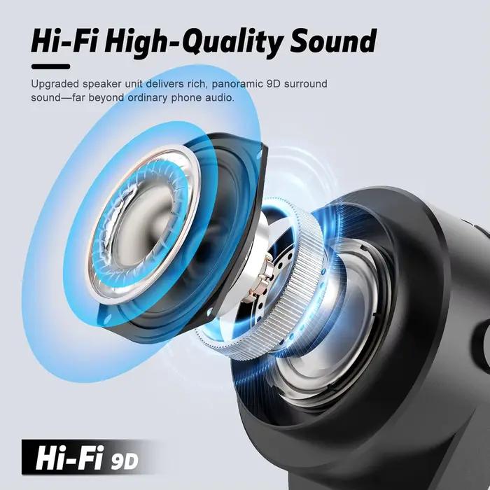Enceinte sans fil Bluetooth puissante 5 en 1 avec support pour téléphone portable