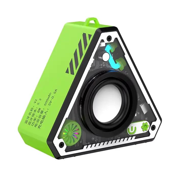 Haut-parleur Bluetooth portable TWS V2 haut-parleur stéréo Hi-Fi pour musique, jeux, études et divertissement sans fil avec subwoofer de bureau et isolation phonique