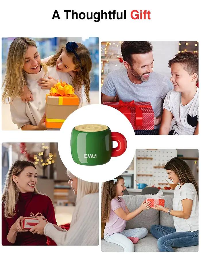 Mini enceintes Bluetooth 5W basses puissantes son Surround 360° design en forme de tasse étanche IP67 haut-parleurs portables pour usage domestique et extérieur