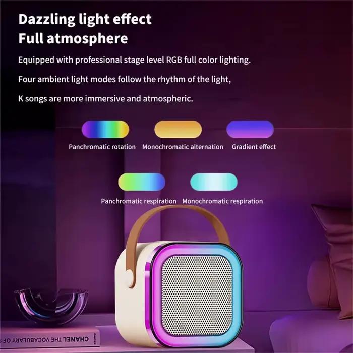 Haut-parleur Bluetooth K12 pour la maison design mignon avec microphone pour karaoké et parties familiales