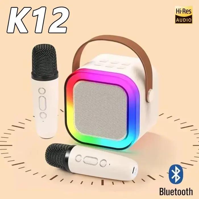 Machine de Karaoké K12 avec Micros Sans Fil et Système de Haut-Parleurs Bluetooth 5.3 pour Soirées Familiales et Amicales Occasions Spéciales
