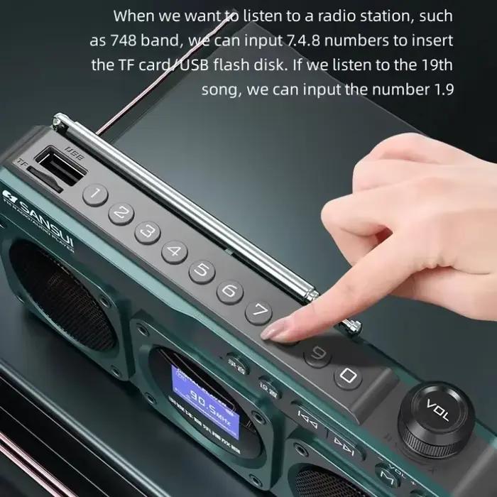 Radio FM sans fil, haut-parleurs Bluetooth portables