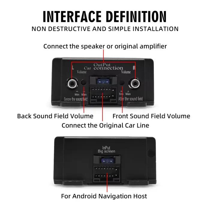 4x80W puissance haute fidélité Android grand écran DSP amplificateur Audio Hi-Fi pour haut-parleurs de voiture caisson