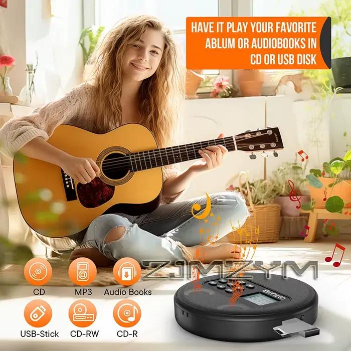 Lecteur CD portable avec haut-parleurs