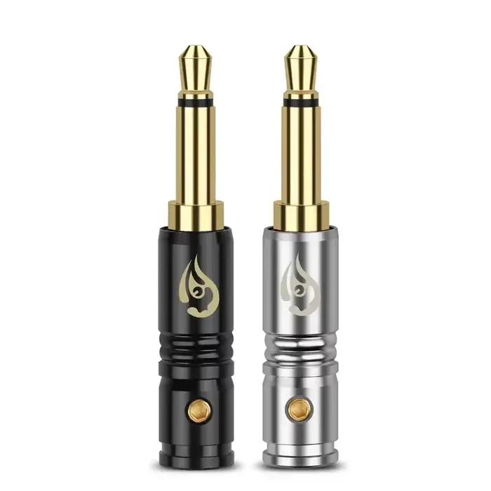 Prise Audio 3.5 Jack électronique grand public 2 3 4 pôles fiches Mono borne de haut-parleur en cuivre plaqué or connecteur 3.5mm noir argent