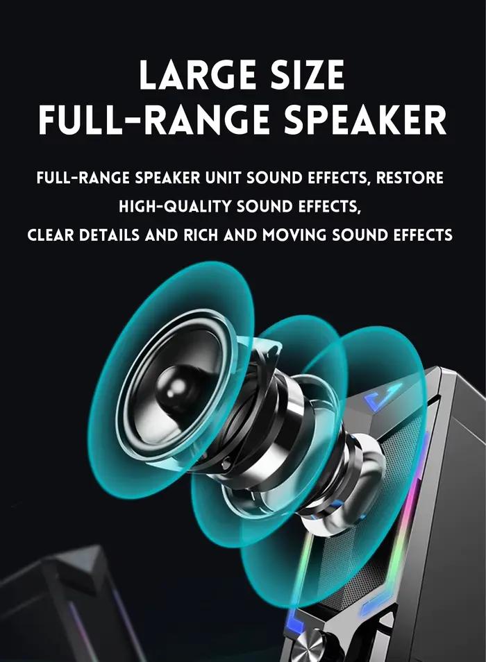 Haut-parleur d'ordinateur Bluetooth RVB