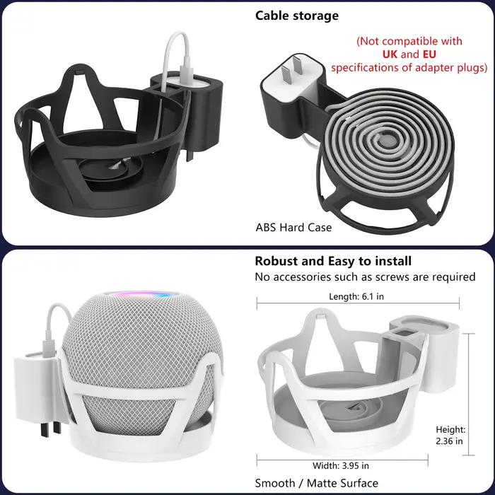 Support mural pour Apple HomePod mini élégant design moderne installation facile pour HomePod mini blanc gris clair noir