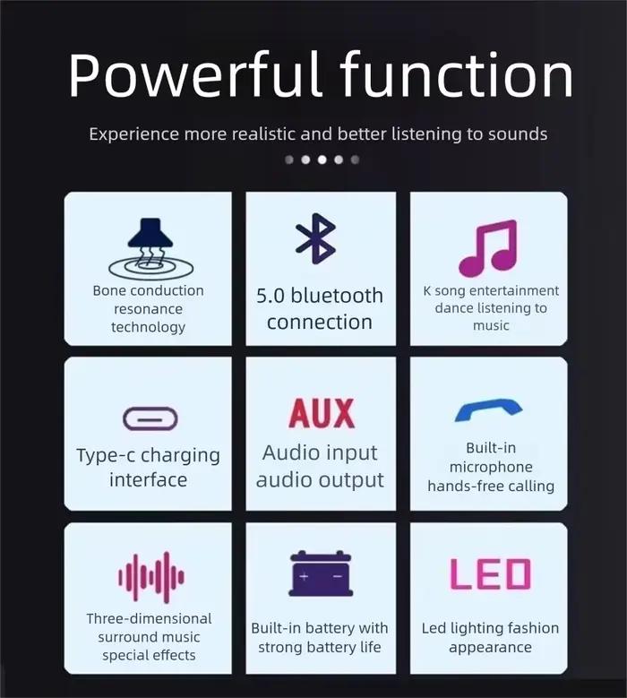 Haut-parleur Vibro sans fil 42W Wi-Fi Bluetooth Surround Stéréo pour Musique Portative et Événements Sociaux