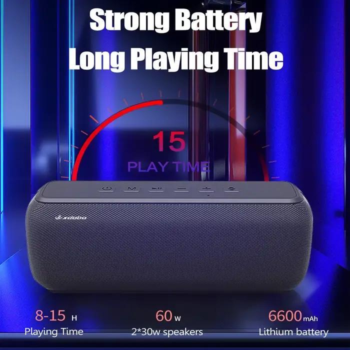 XDOBO X8 Ⅱ 60W Haut-parleur Bluetooth portable sans fil avec subwoofer Boombox TWS BT