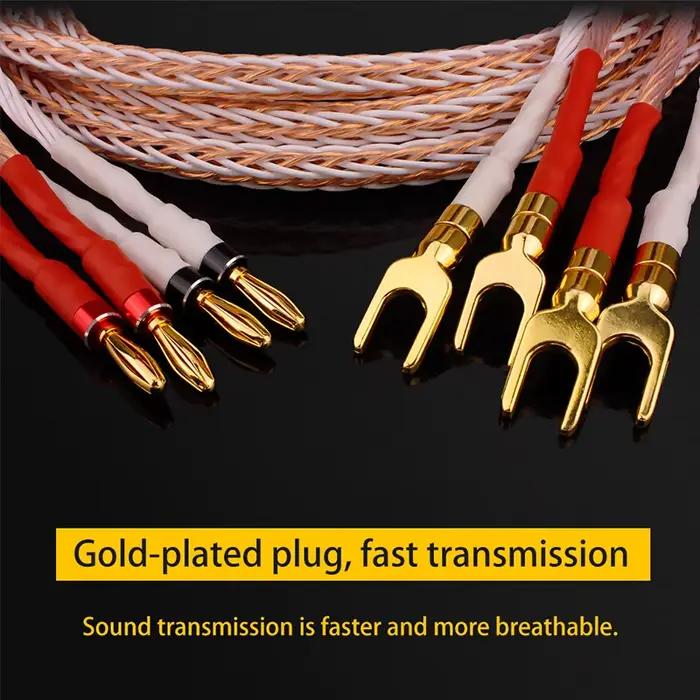 Câble de haut-parleur HIFI 7N OCC 8TC